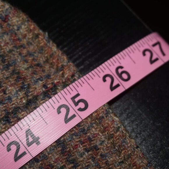 Vintage 70s ILGWU Plaid Suede Leather Elbow Pads Pure Wool Blazer Small 6 - Picture 8 of 8